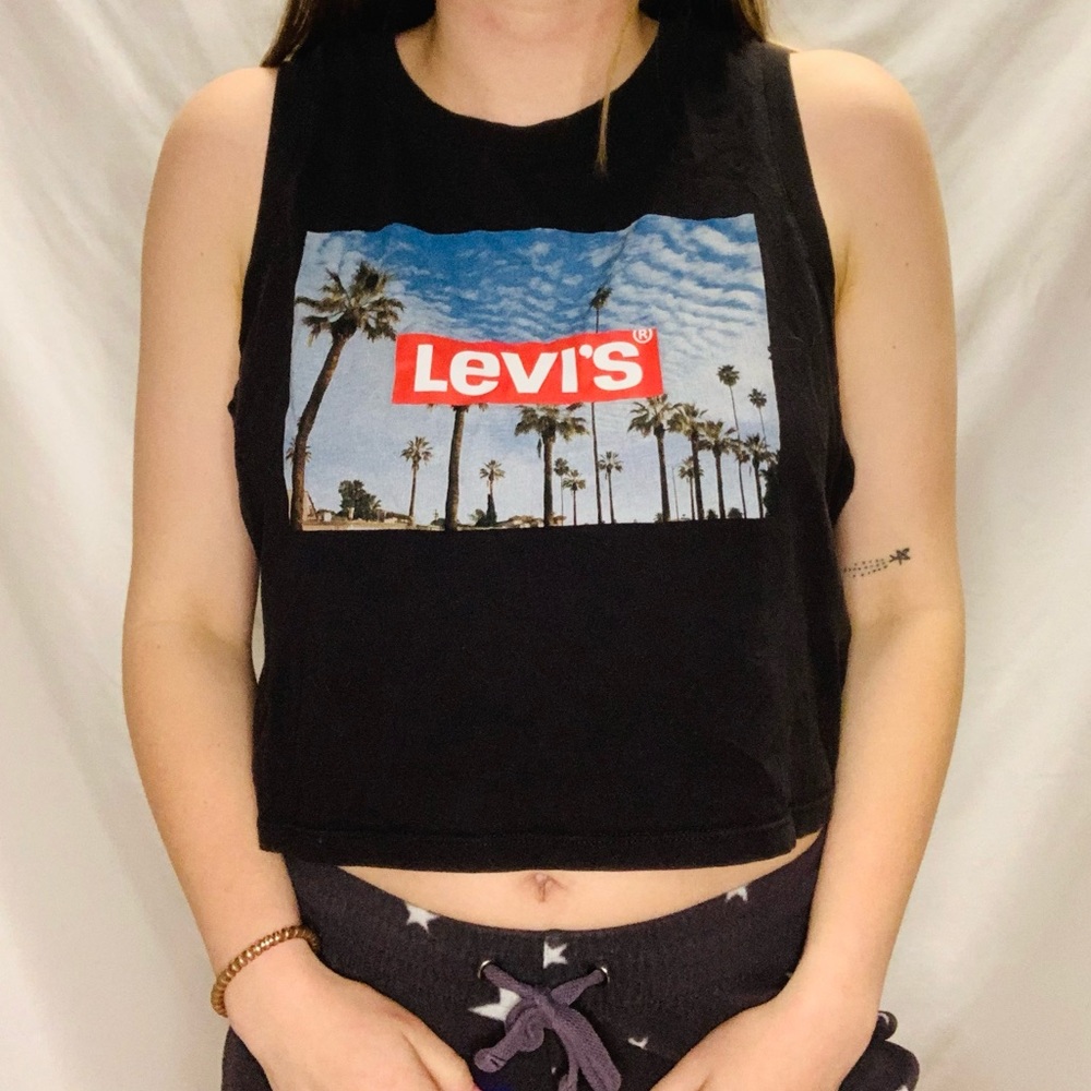 Levi's Cropped Logo Sleeveless Tee